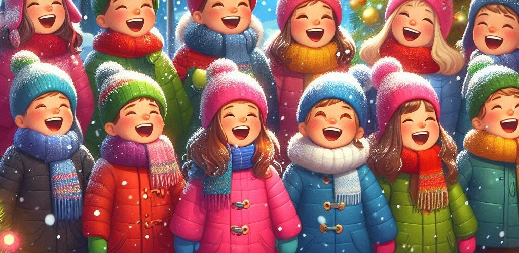 Weihnachtssingen auf dem Schulhof