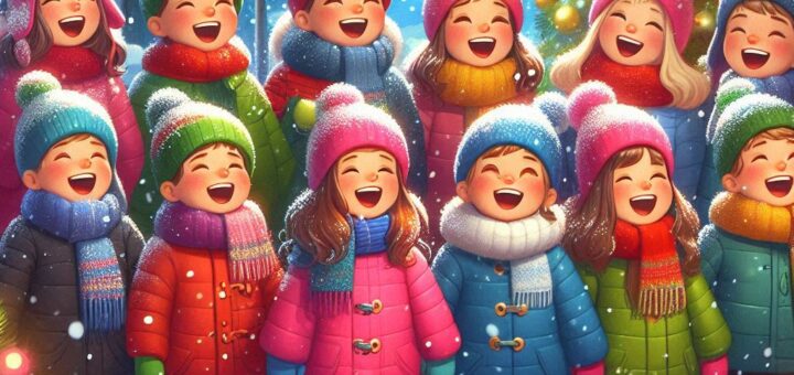 Weihnachtssingen auf dem Schulhof