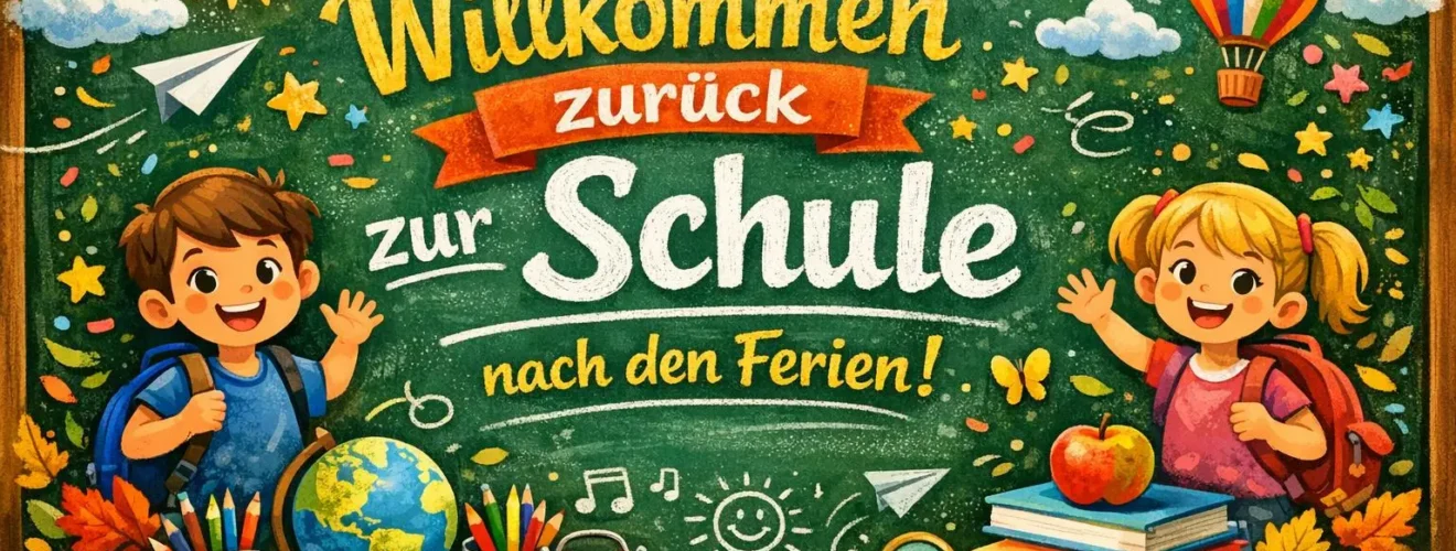 Willkommen zurueck zur Schule nach den Ferien