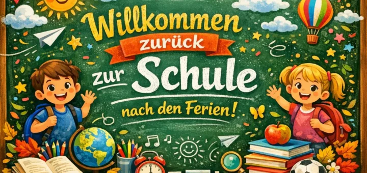 Willkommen zurueck zur Schule nach den Ferien